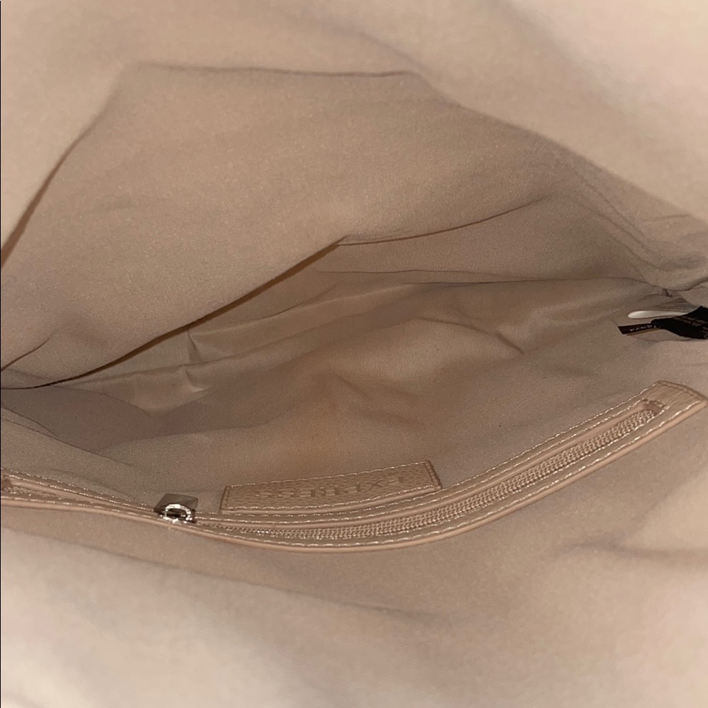 Express Cream Clutch with Tassel and Flap Closure - Picture 5 of 6